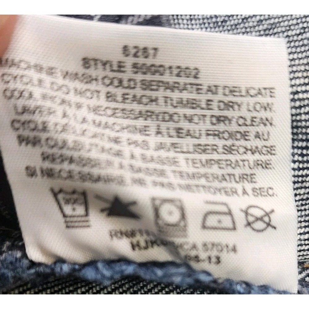 Tory Burch Women's Dark Denim Blue Jean Size 27 Straight Leg Gold Button Logo - Picture 14 of 14